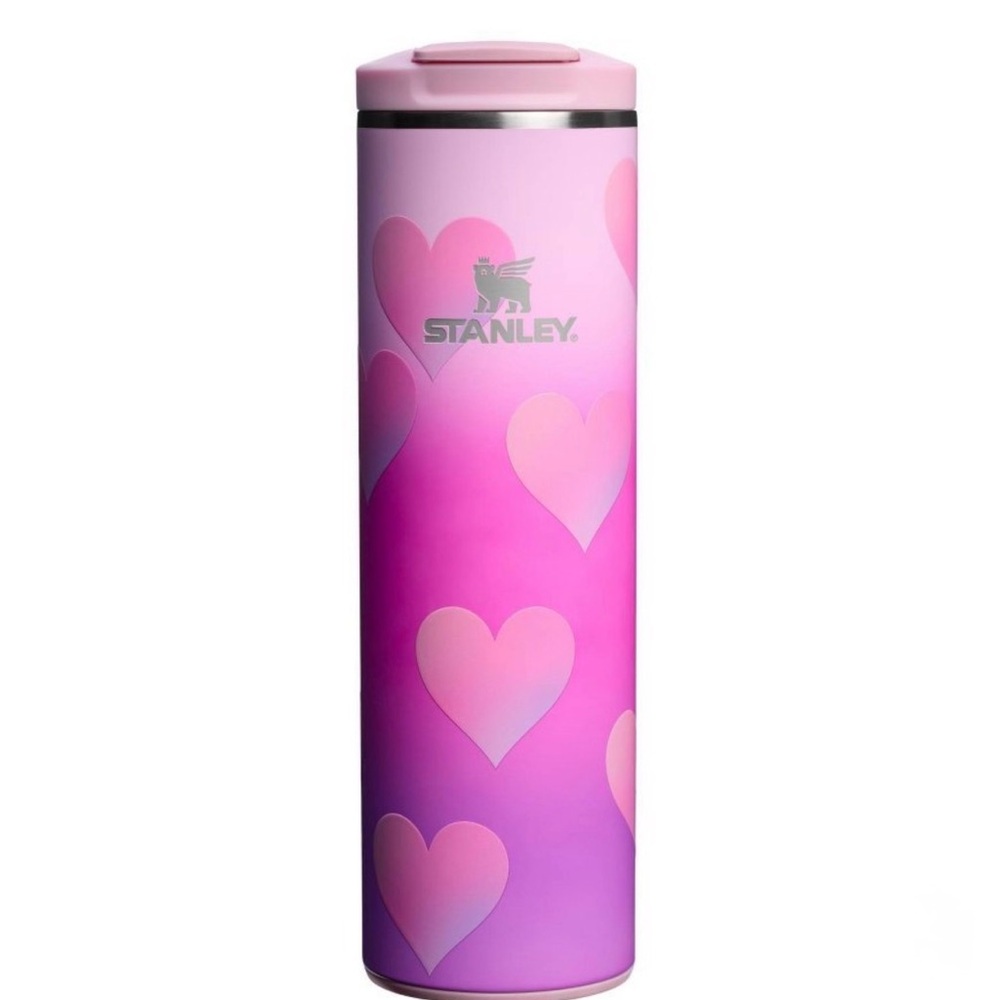Stanley 16oz Aero Light Transit Bottle Powder Pink Heart Gradient
